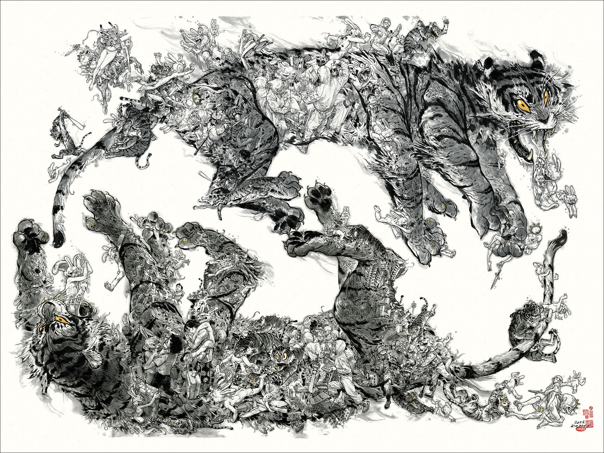Tigers by Kim Jung Gi