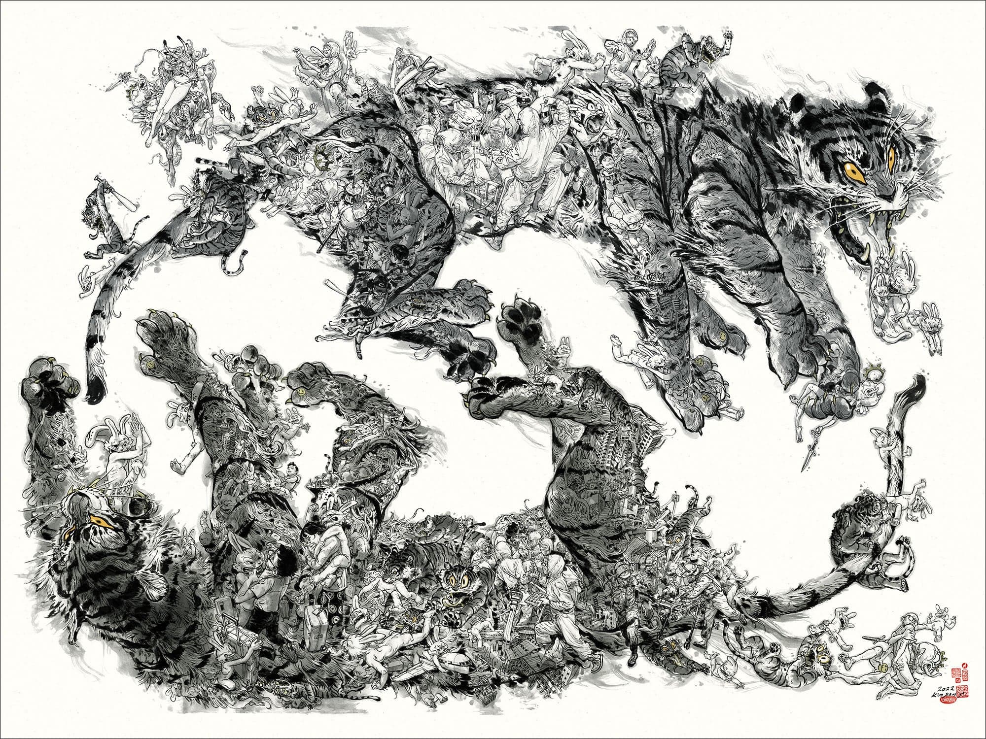 Tigers by Kim Jung Gi