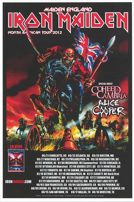 Iron Maiden / Coheed and Cambria tour poster