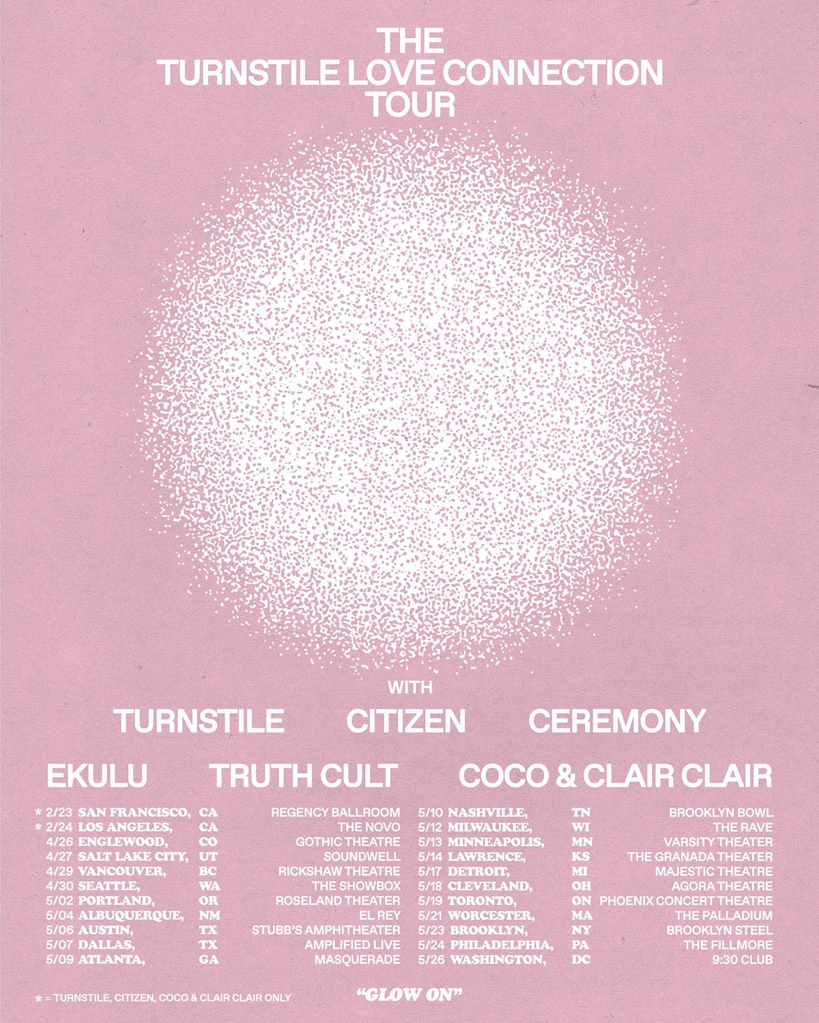 Turnstile / Citizen / Ekulu tour poster