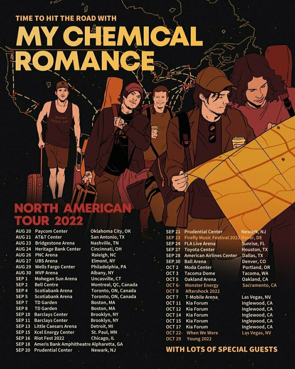 My Chemical Romance / The Bouncing Souls tour poster