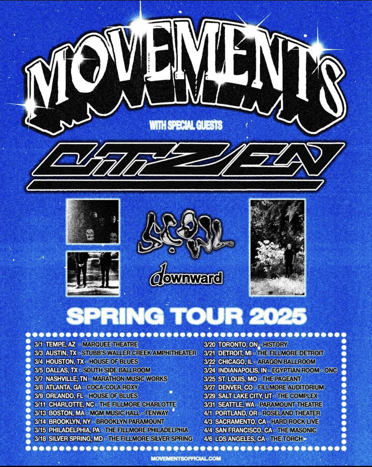 Movements / Citizen / Scowl tour poster