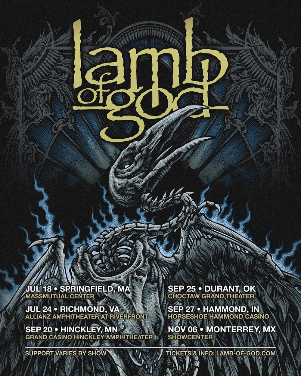Lamb of God / Power Trip tour poster