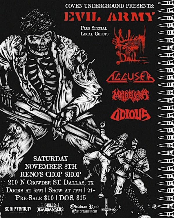 Evil Army tour poster
