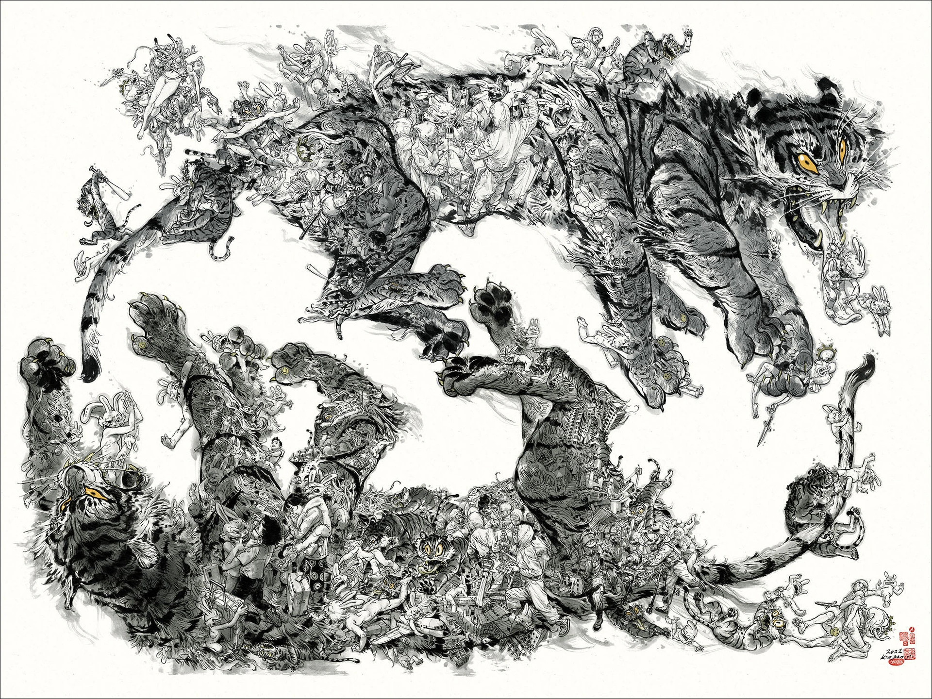Tigers by Kim Jung Gi