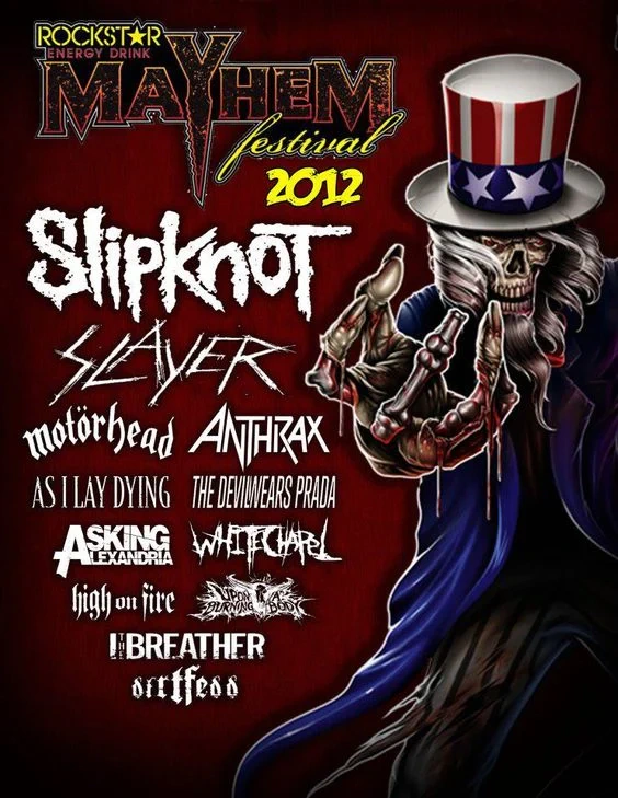 Mayhem Festival 2012 tour poster