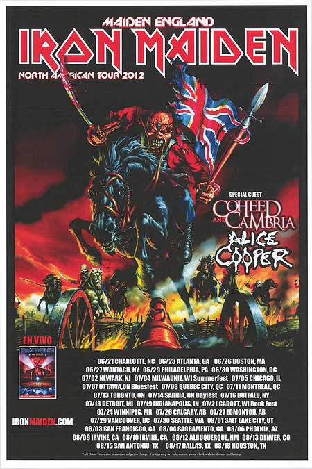 Iron Maiden / Coheed and Cambria tour poster
