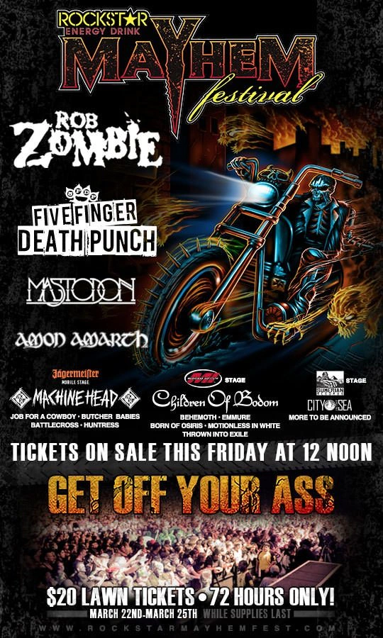 Mayhem Festival 2013 tour poster