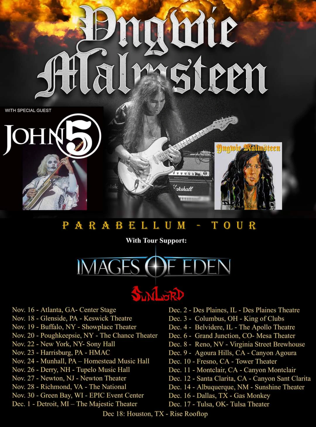 Yngwie Malmsteen tour poster
