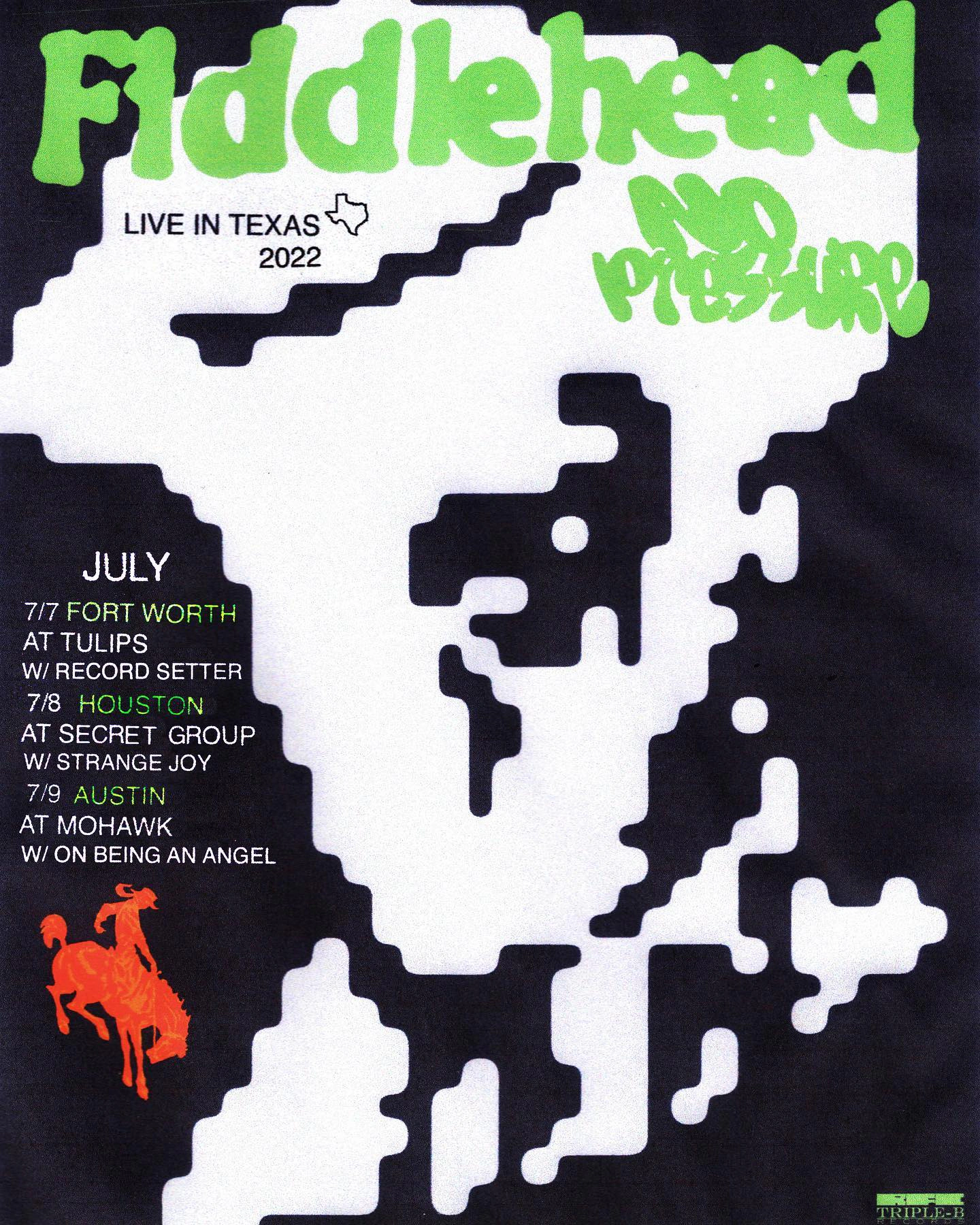 Fiddlehead / No Pressure tour poster