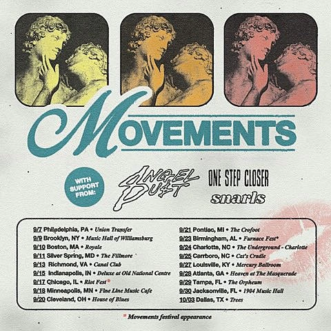 Movements / Angel Du$t / One Step Closer tour poster