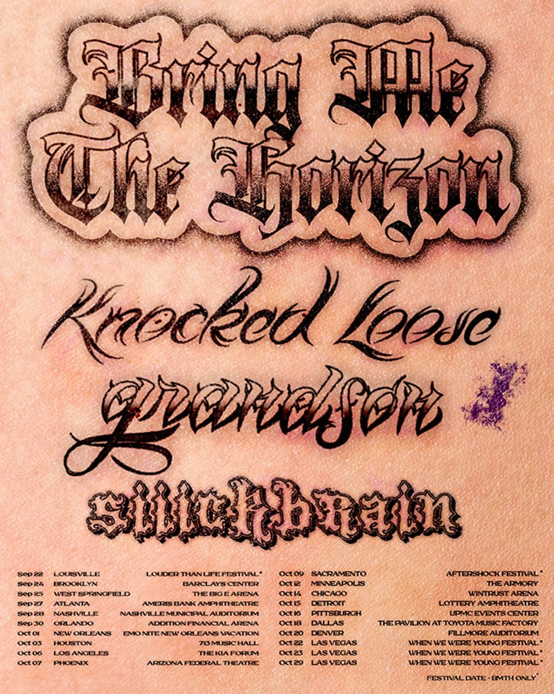 Bring Me the Horizon / Grandson / Siiickbrain tour poster
