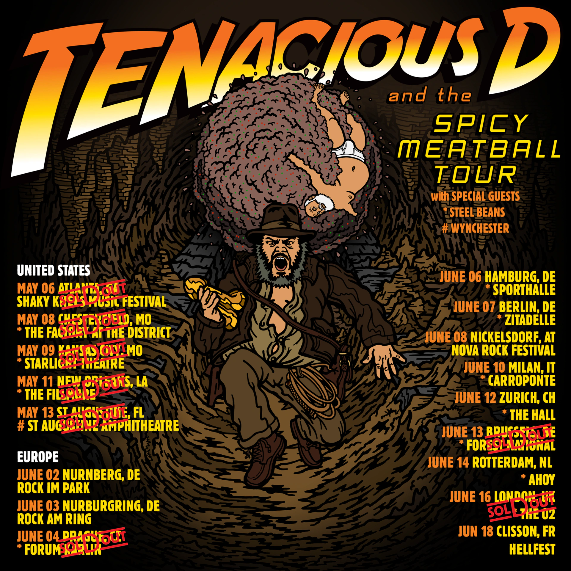 Tenacious D tour poster