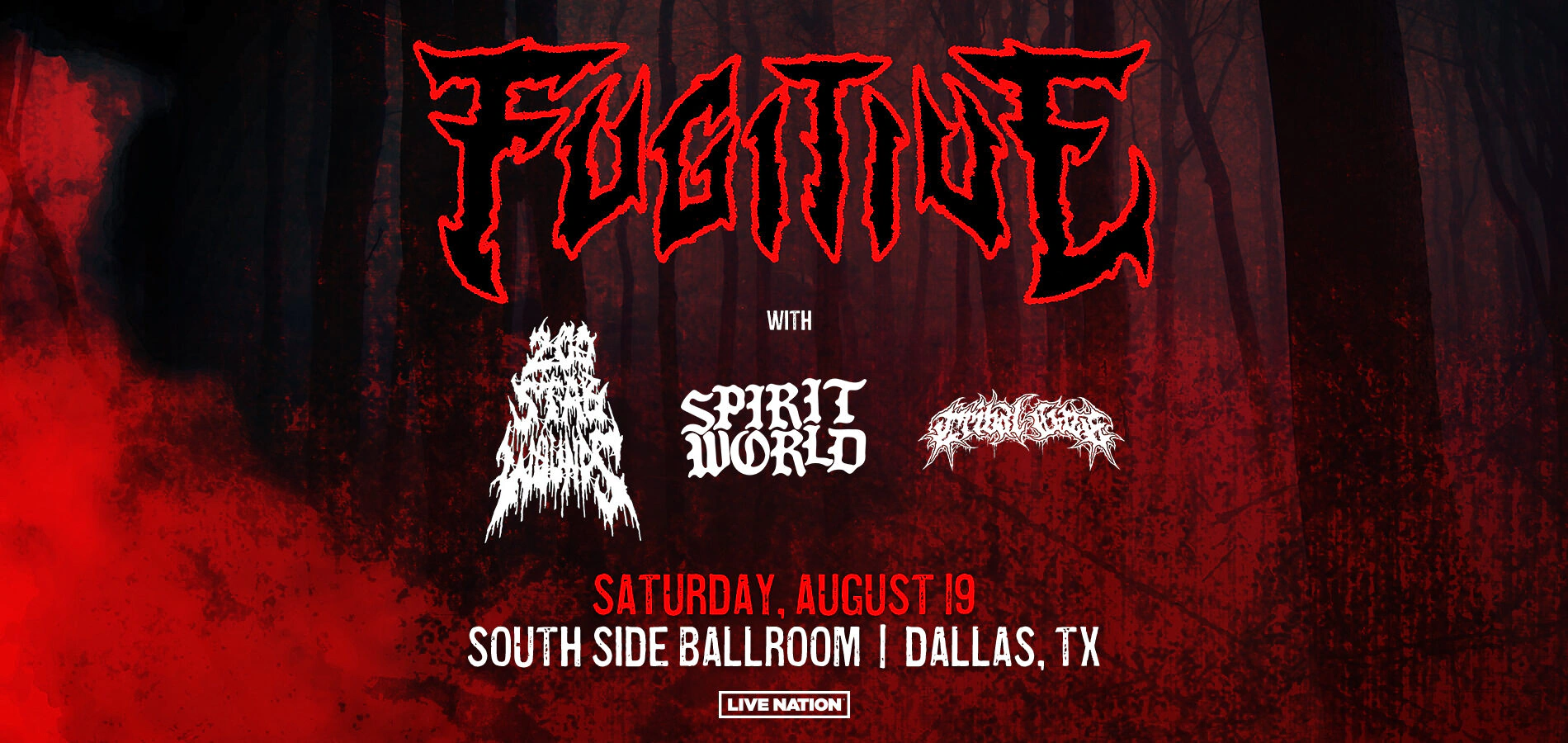 Fugitive / 200 Stab Wounds / Spiritworld tour poster