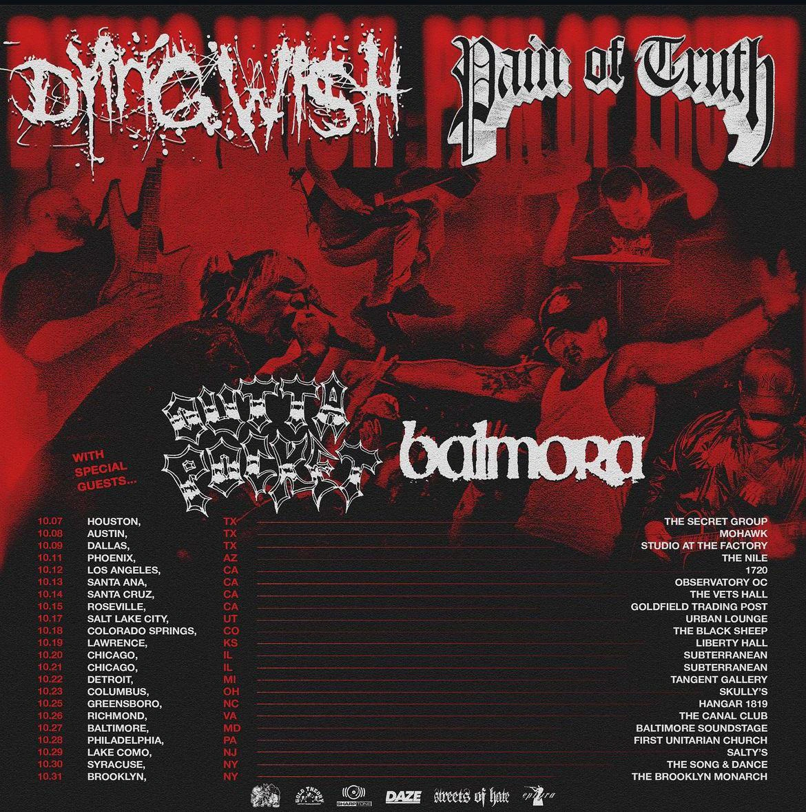 Dying Wish / Pain of Truth tour poster