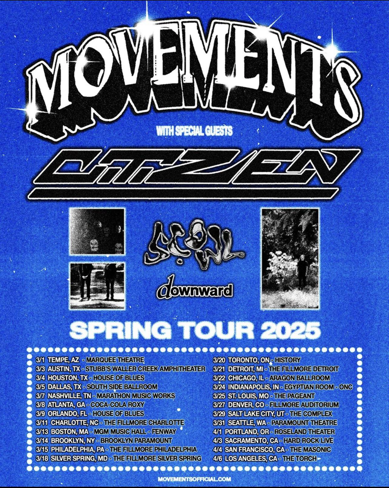 Movements / Citizen / Scowl tour poster