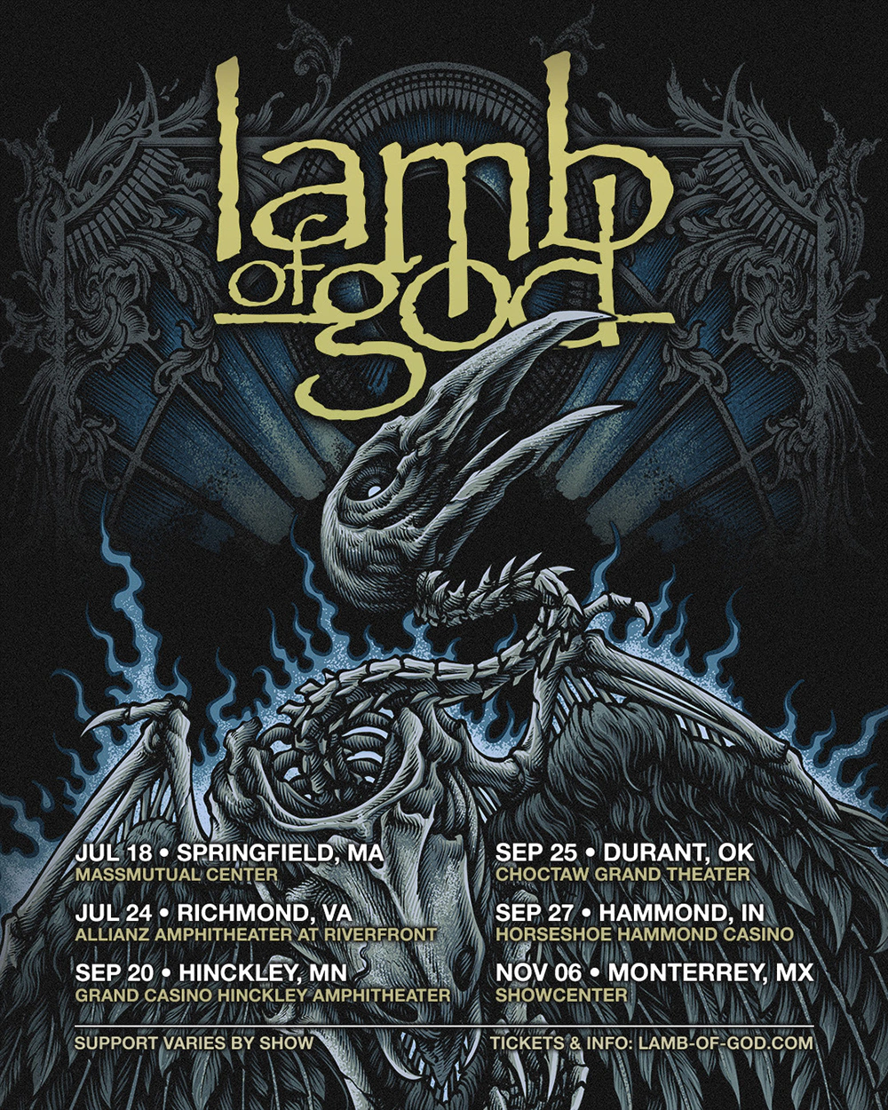 Lamb of God / Power Trip tour poster