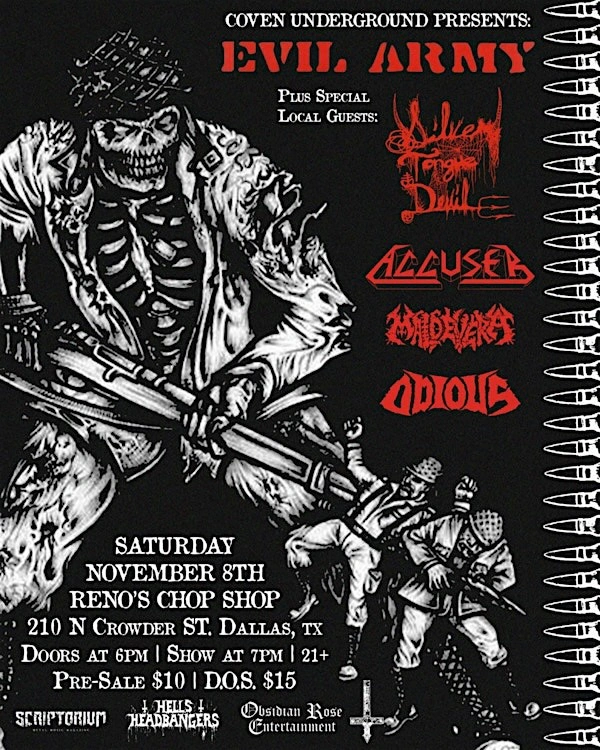 Evil Army tour poster