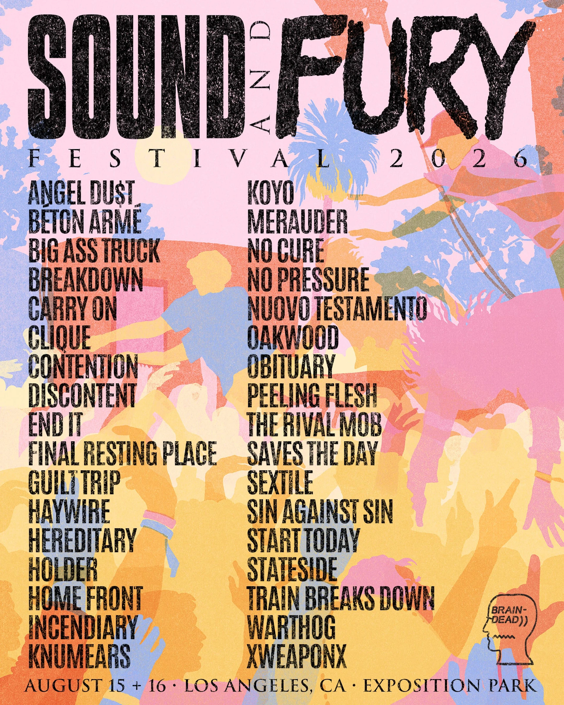 Sound and Fury Festival 2026 tour poster